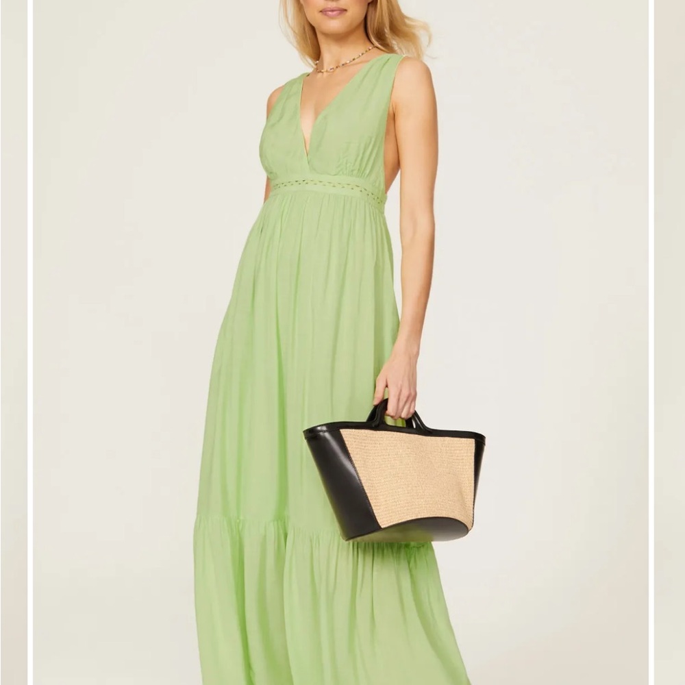 Scotch & Soda lime green sleeveless  maxi dress new size large